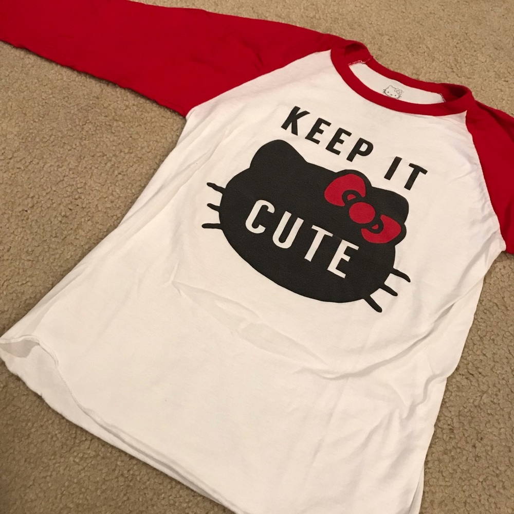 Hello Kitty Sanrio Raglan T-Shirt “Keep It Cute”